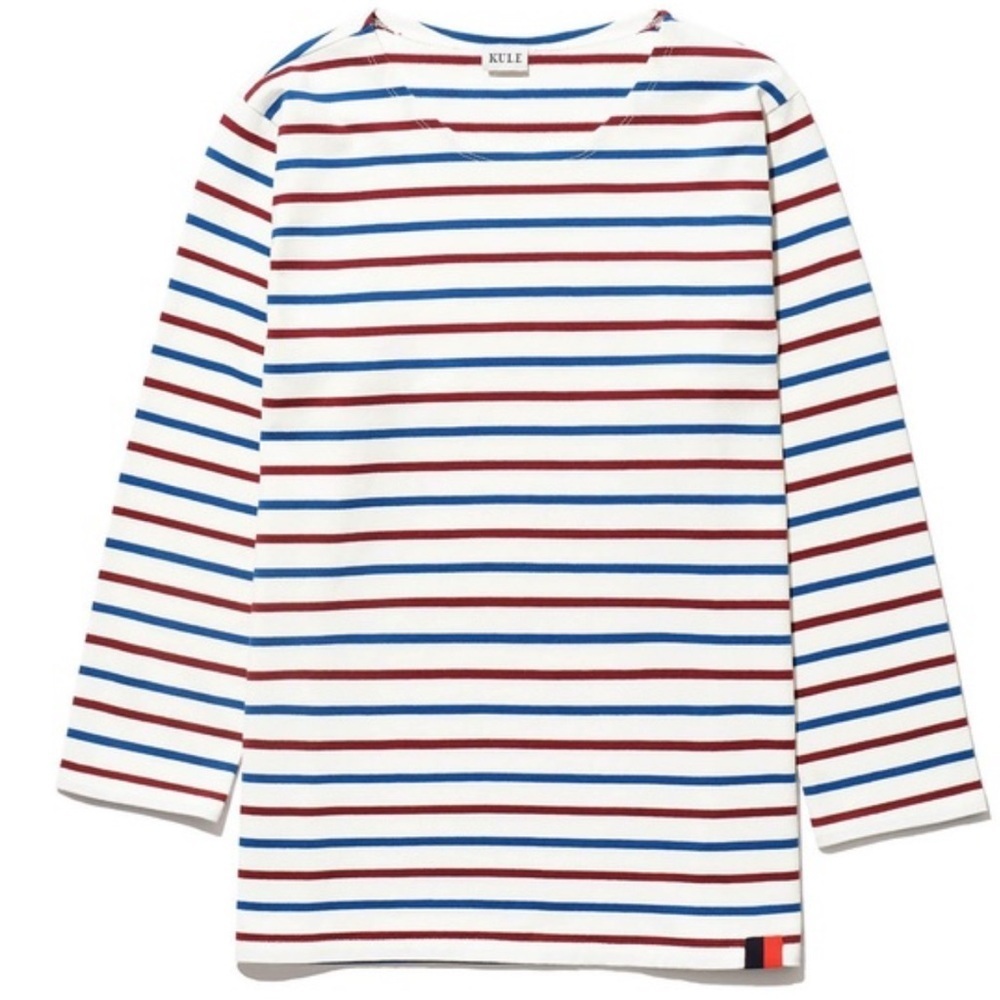 KULE Striped 3/4 Sleeve Tee – Size XS red white blue in excellent condition